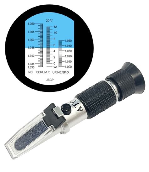 refractometer or glucose and urine refractive indexes|urinalysis lab refractometer.